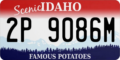 ID license plate 2P9086M