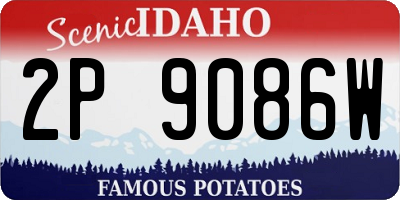 ID license plate 2P9086W