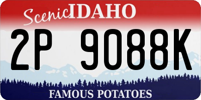 ID license plate 2P9088K