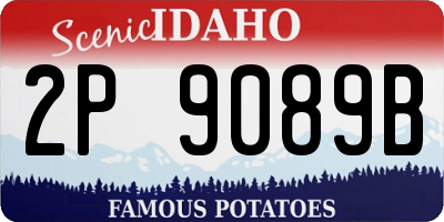 ID license plate 2P9089B
