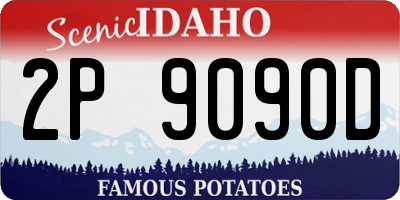 ID license plate 2P9090D