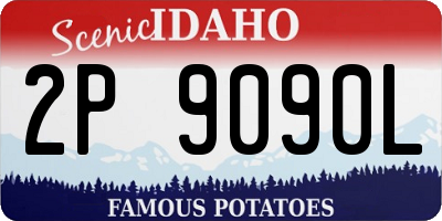 ID license plate 2P9090L