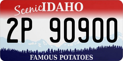 ID license plate 2P9090O