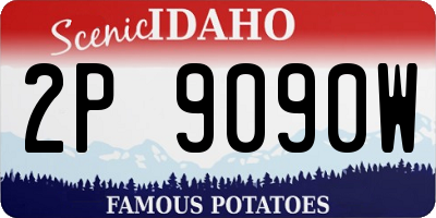 ID license plate 2P9090W