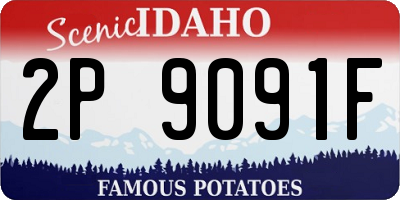 ID license plate 2P9091F