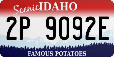 ID license plate 2P9092E