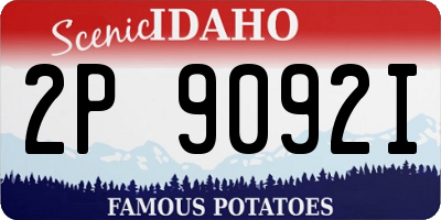 ID license plate 2P9092I