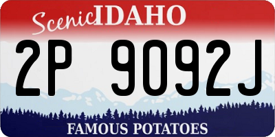 ID license plate 2P9092J