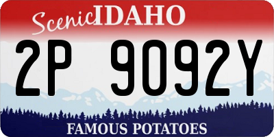 ID license plate 2P9092Y