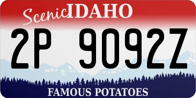 ID license plate 2P9092Z
