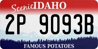 ID license plate 2P9093B