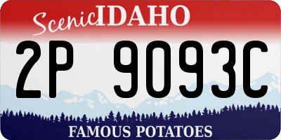 ID license plate 2P9093C