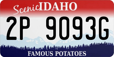 ID license plate 2P9093G