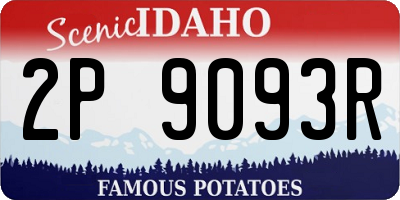 ID license plate 2P9093R