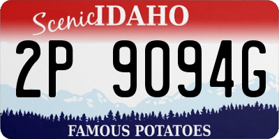 ID license plate 2P9094G