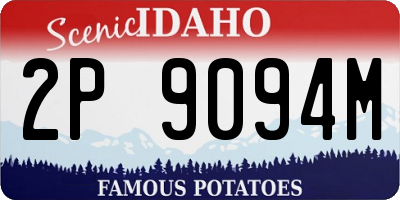 ID license plate 2P9094M