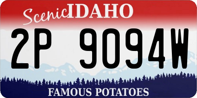 ID license plate 2P9094W