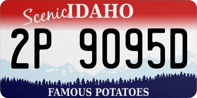 ID license plate 2P9095D
