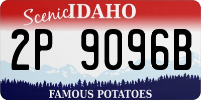 ID license plate 2P9096B