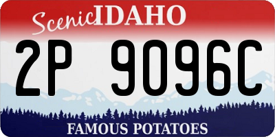 ID license plate 2P9096C