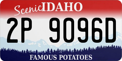 ID license plate 2P9096D