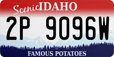 ID license plate 2P9096W