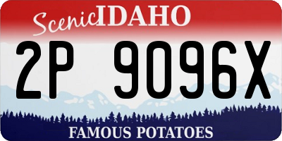 ID license plate 2P9096X