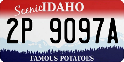 ID license plate 2P9097A