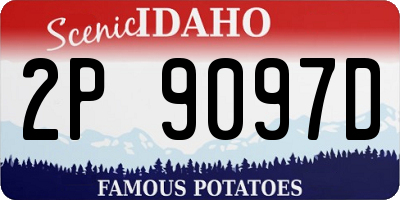 ID license plate 2P9097D