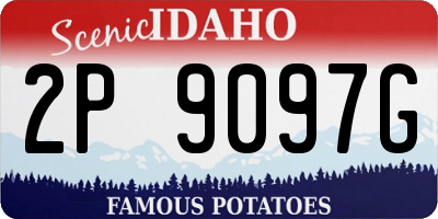 ID license plate 2P9097G