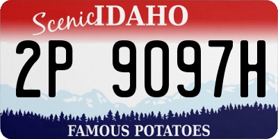 ID license plate 2P9097H
