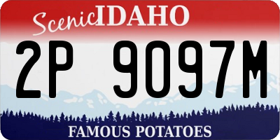 ID license plate 2P9097M