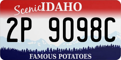 ID license plate 2P9098C