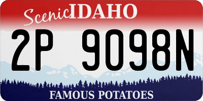 ID license plate 2P9098N