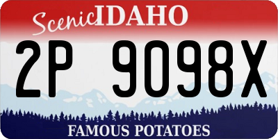 ID license plate 2P9098X