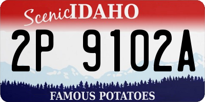 ID license plate 2P9102A