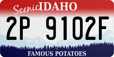 ID license plate 2P9102F