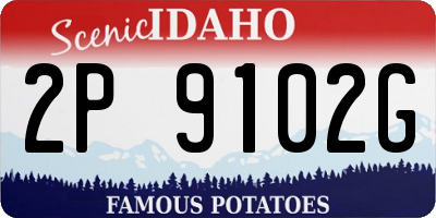 ID license plate 2P9102G