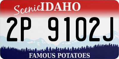 ID license plate 2P9102J