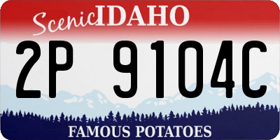 ID license plate 2P9104C