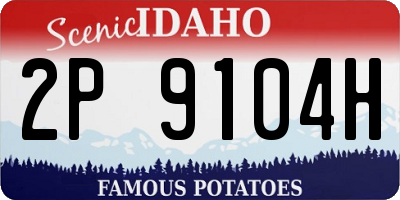 ID license plate 2P9104H
