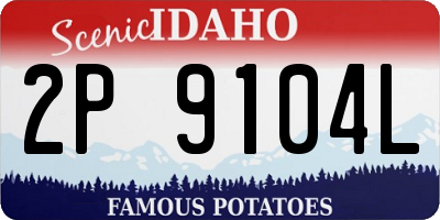 ID license plate 2P9104L