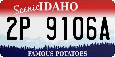 ID license plate 2P9106A