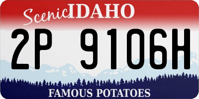 ID license plate 2P9106H