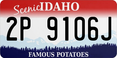 ID license plate 2P9106J
