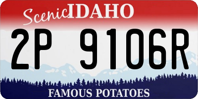 ID license plate 2P9106R