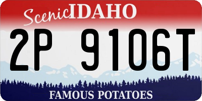 ID license plate 2P9106T