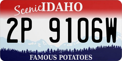 ID license plate 2P9106W