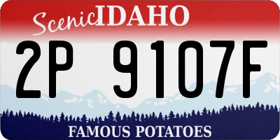 ID license plate 2P9107F