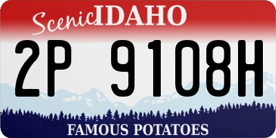 ID license plate 2P9108H